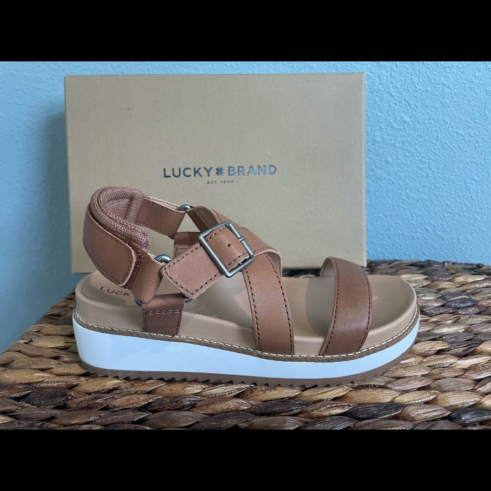 NEW Lucky Brand Idenia Wedge Sandal